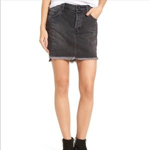 Band of Gypsies	Black EVE Distressed Skirt